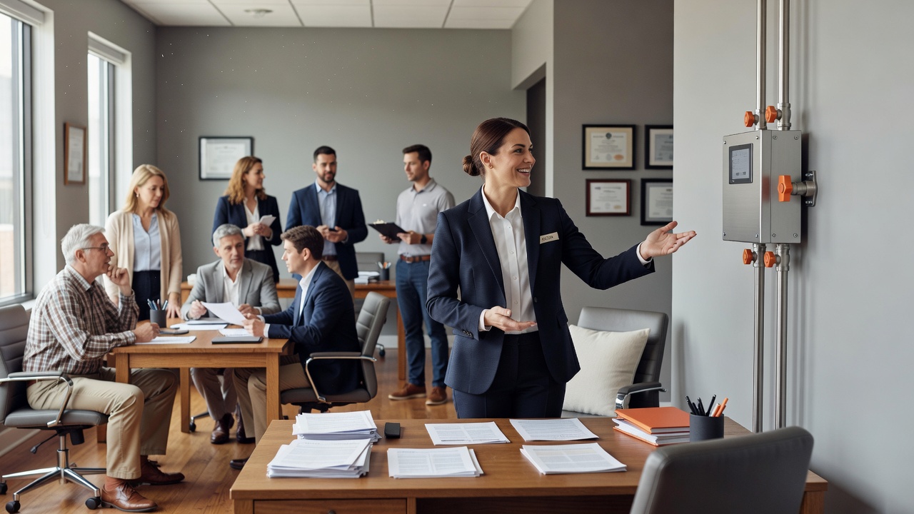 real estate office professional environment