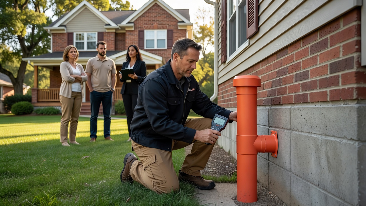 radon mitigation professional Ohio home exterior