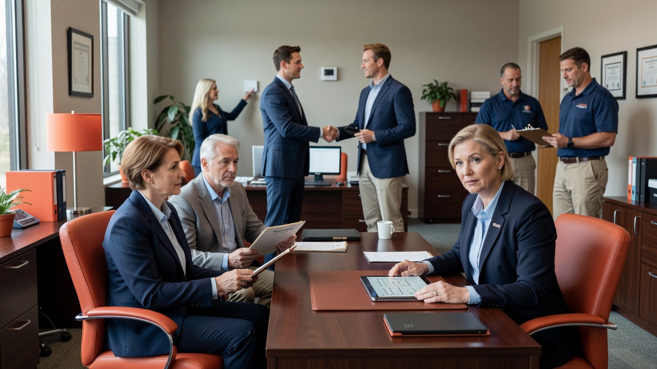 real estate office professional environment