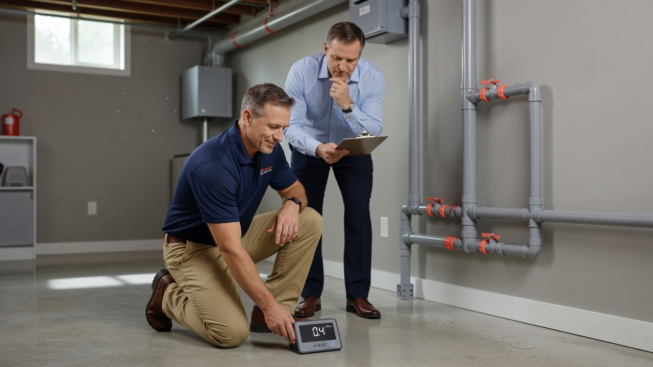 radon test kit pCi L reading Ohio home inspection