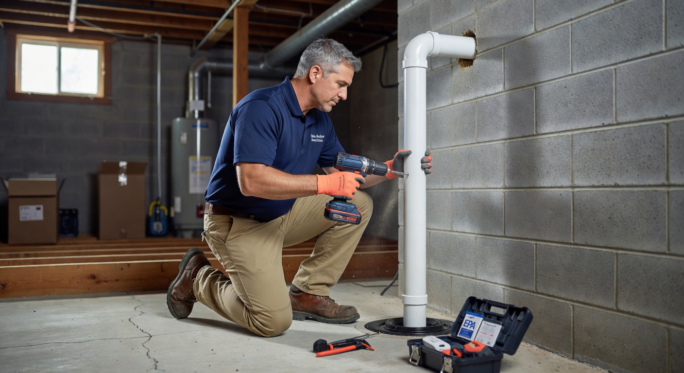 radon mitigation system installation Ohio home