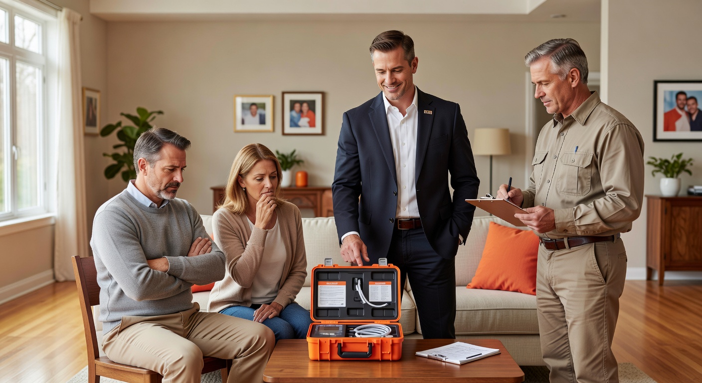 real estate agent showing home client