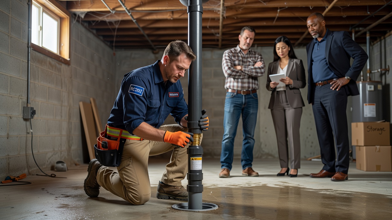 radon mitigation system installation Ohio home basement