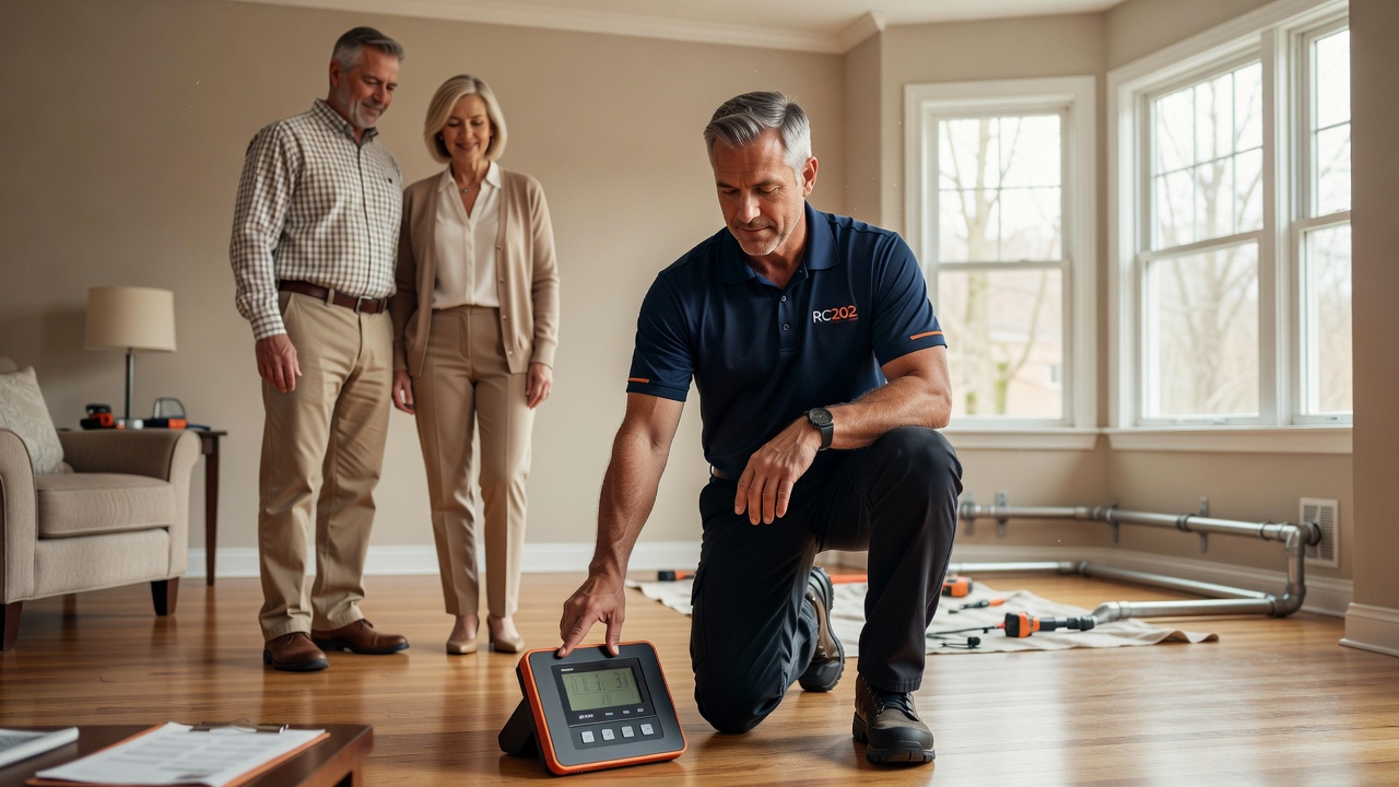 radon testing monitor Malaga Ohio home inspection