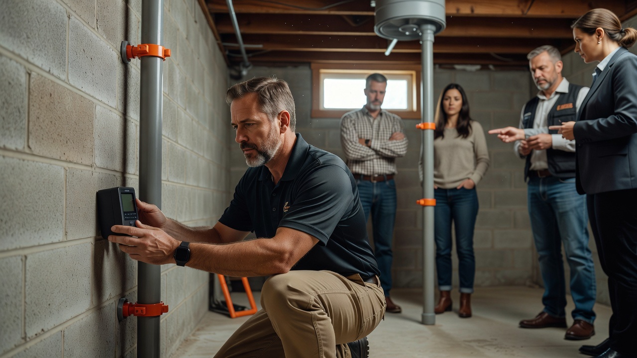 continuous radon monitor device basement testing
