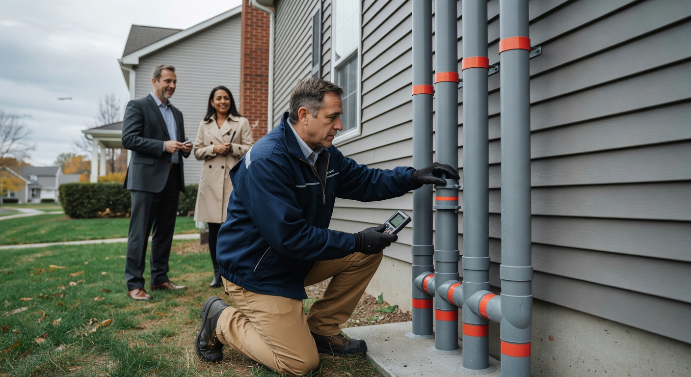 radon mitigation pvc pipe exterior house ohio