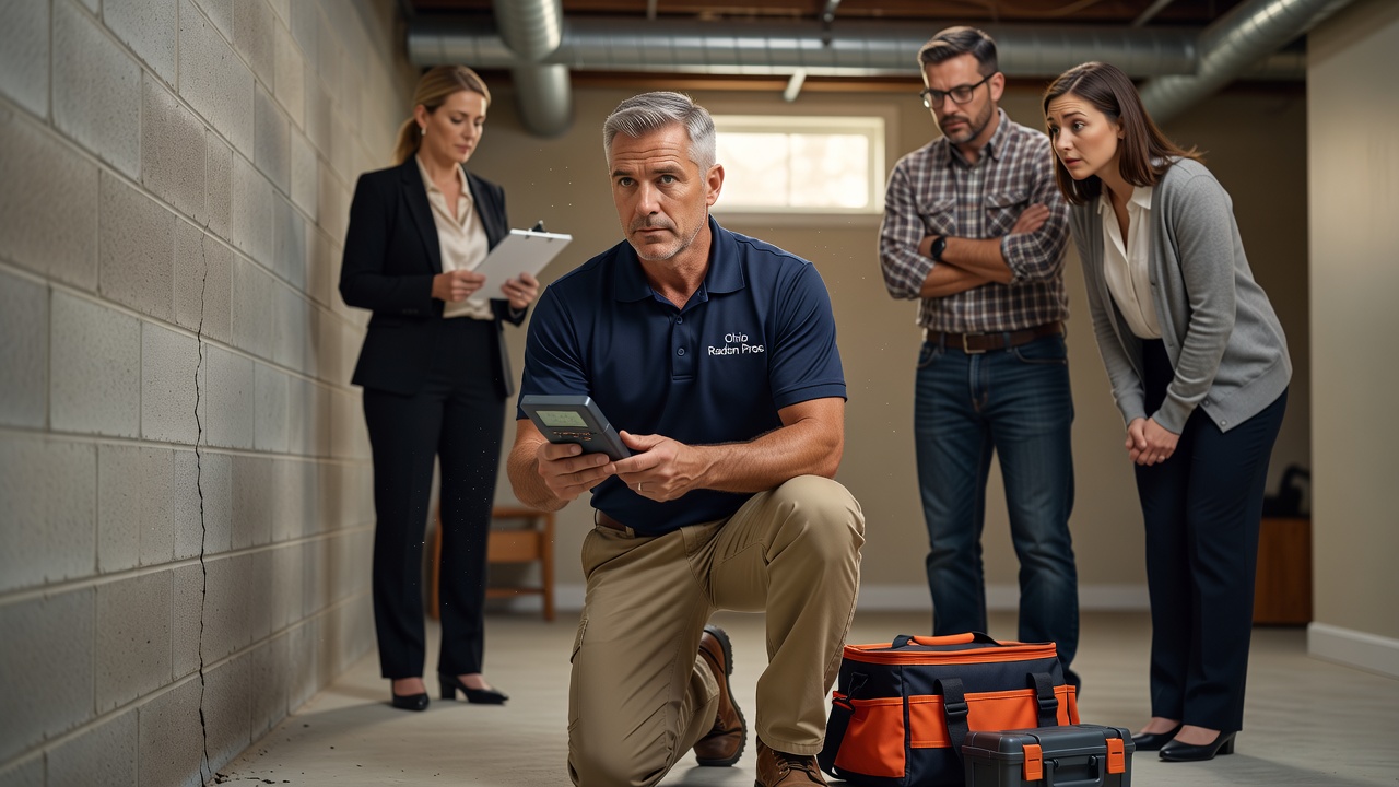 continuous radon monitor professional inspection West Jefferson Ohio