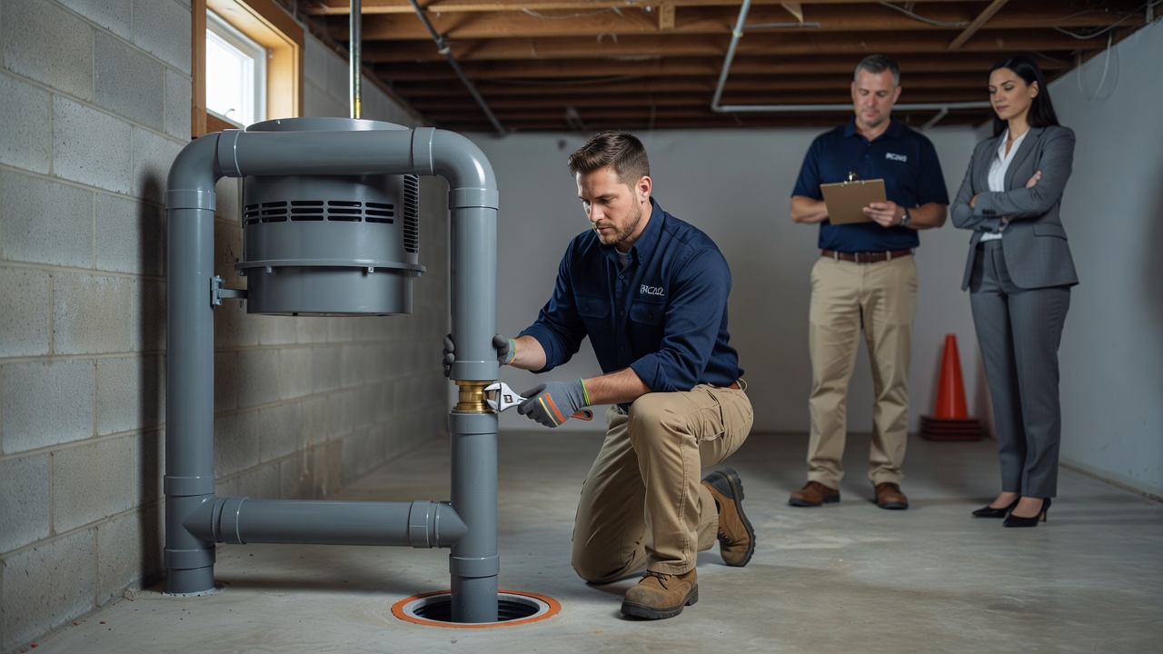radon mitigation system installation basement Ohio