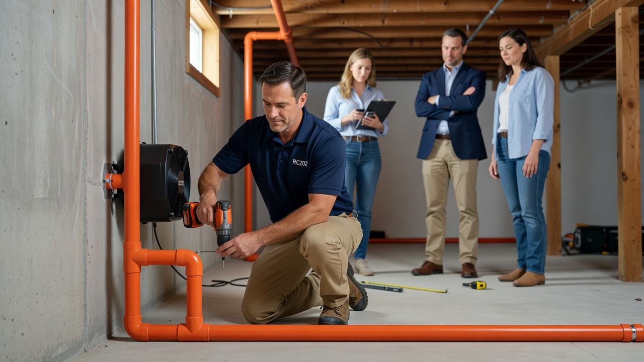 licensed radon mitigation contractor Columbus Ohio installation