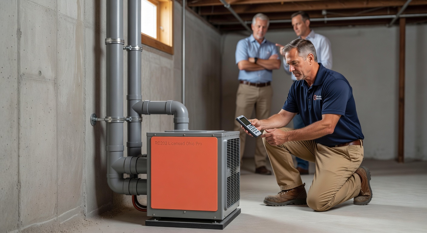 radon fan PVC pipe basement mitigation system