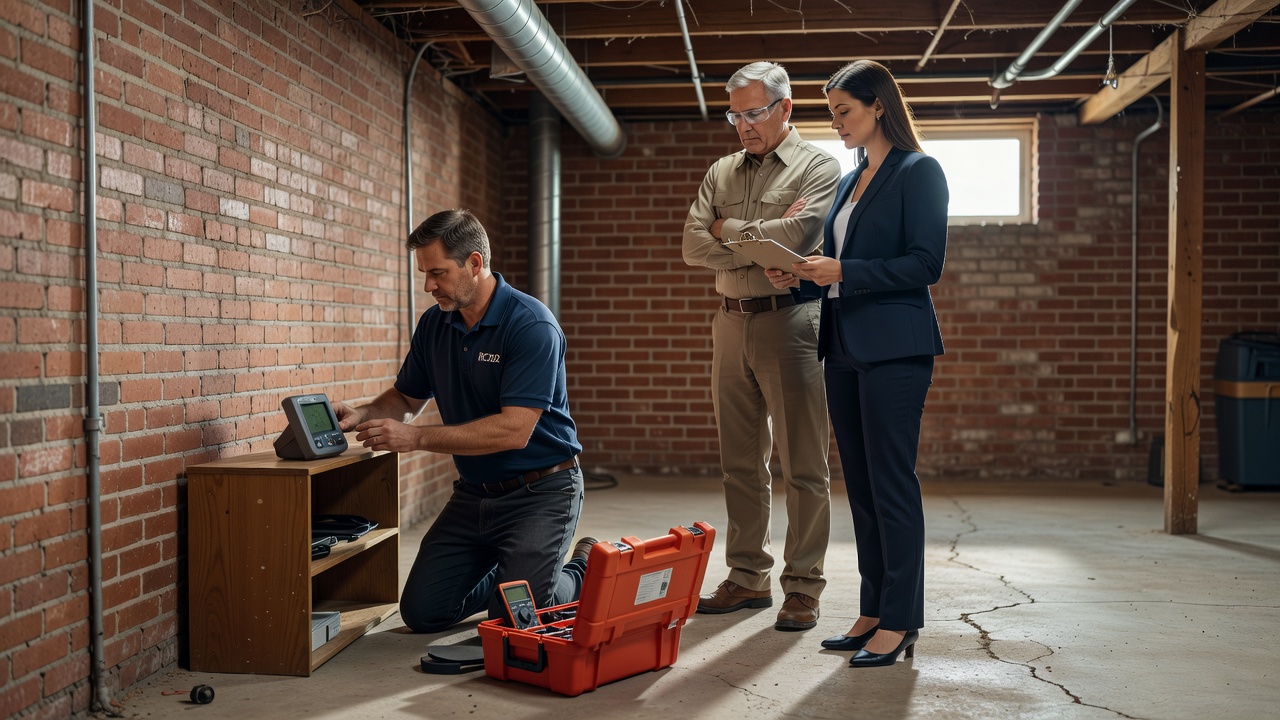 radon testing device basement Ohio home