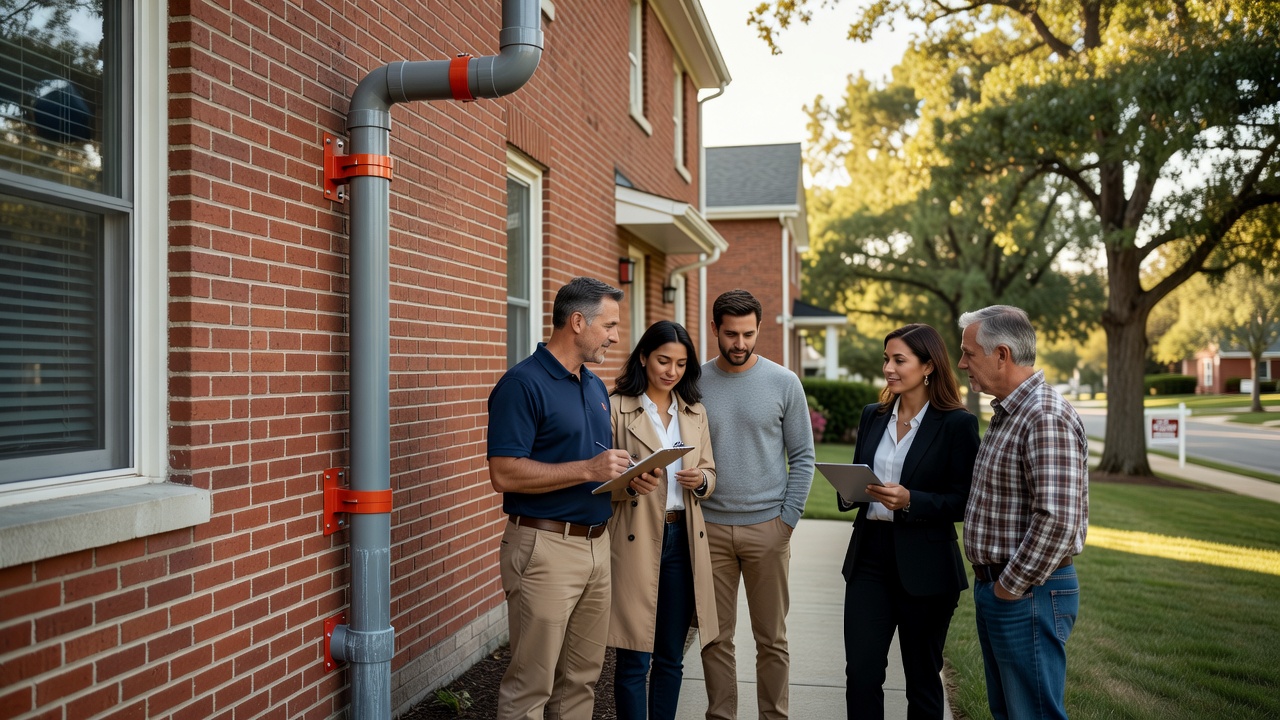 radon mitigation pipe exterior wall Ohio home