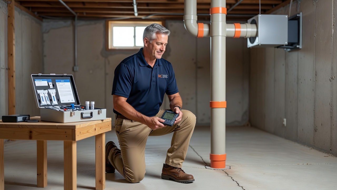 radon test kit basement professional measurement