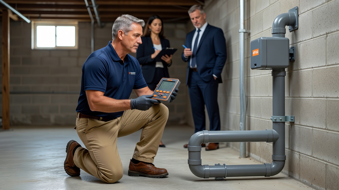 continuous radon monitor device basement testing