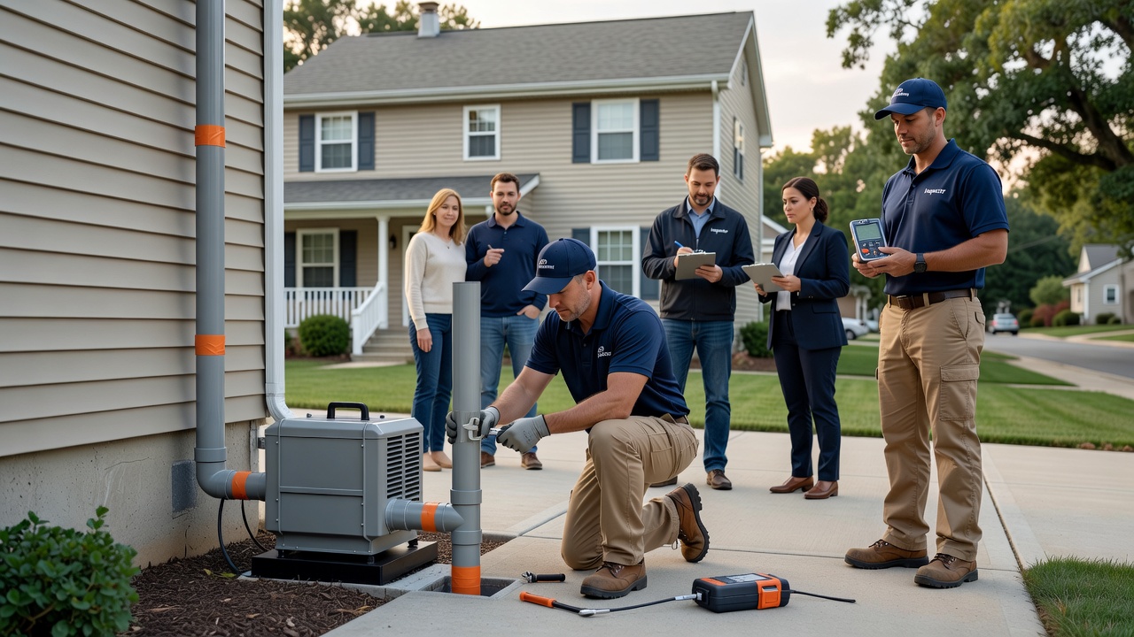 radon mitigation system installation suburban Ohio home
