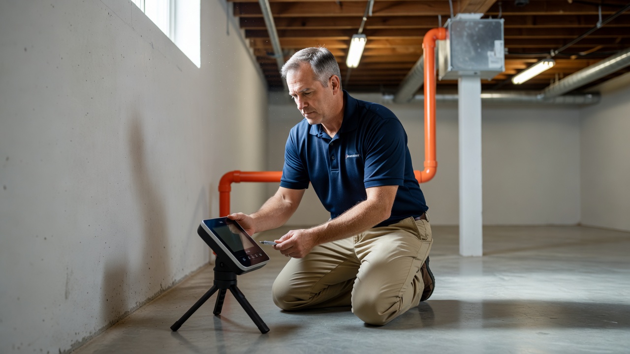 continuous radon monitor testing device basement