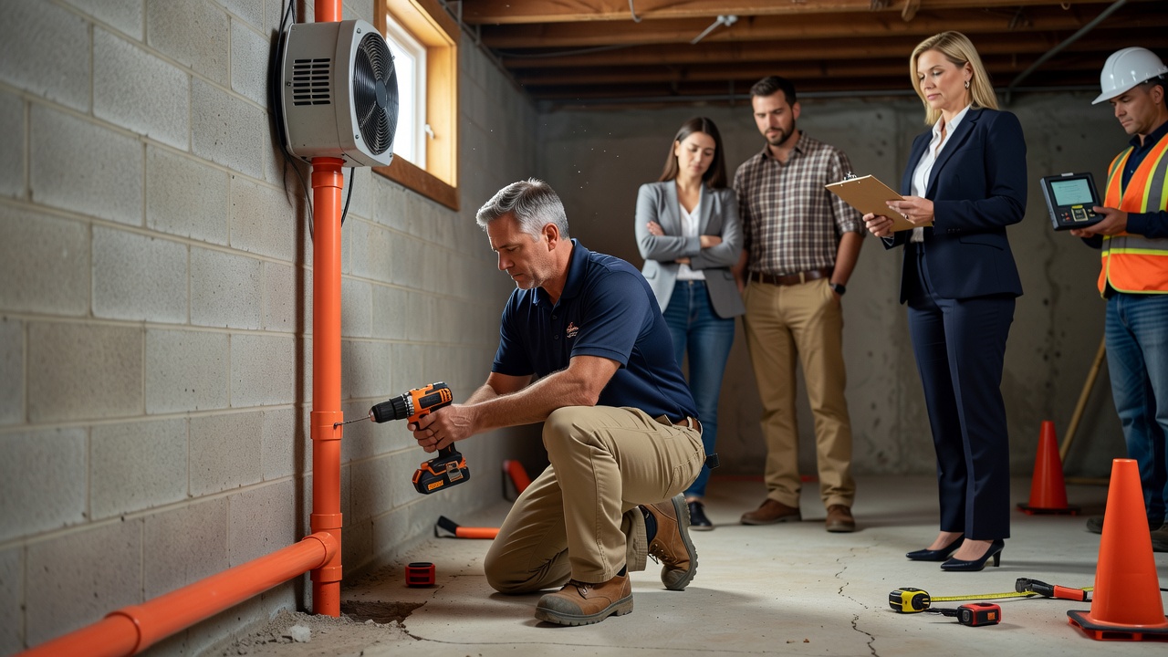 radon mitigation system installation Ohio licensed contractor