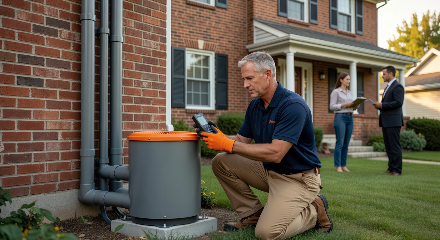radon mitigation fan PVC pipe exterior home