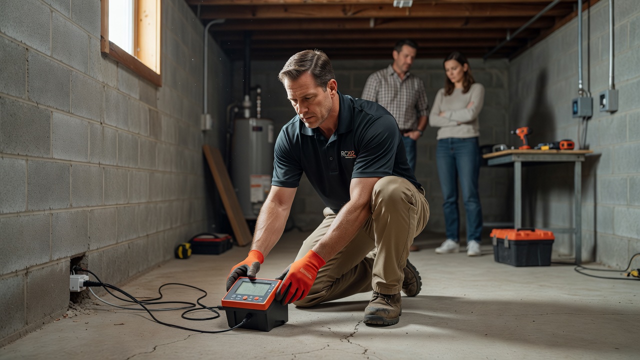 radon mitigation technician testing Ohio home