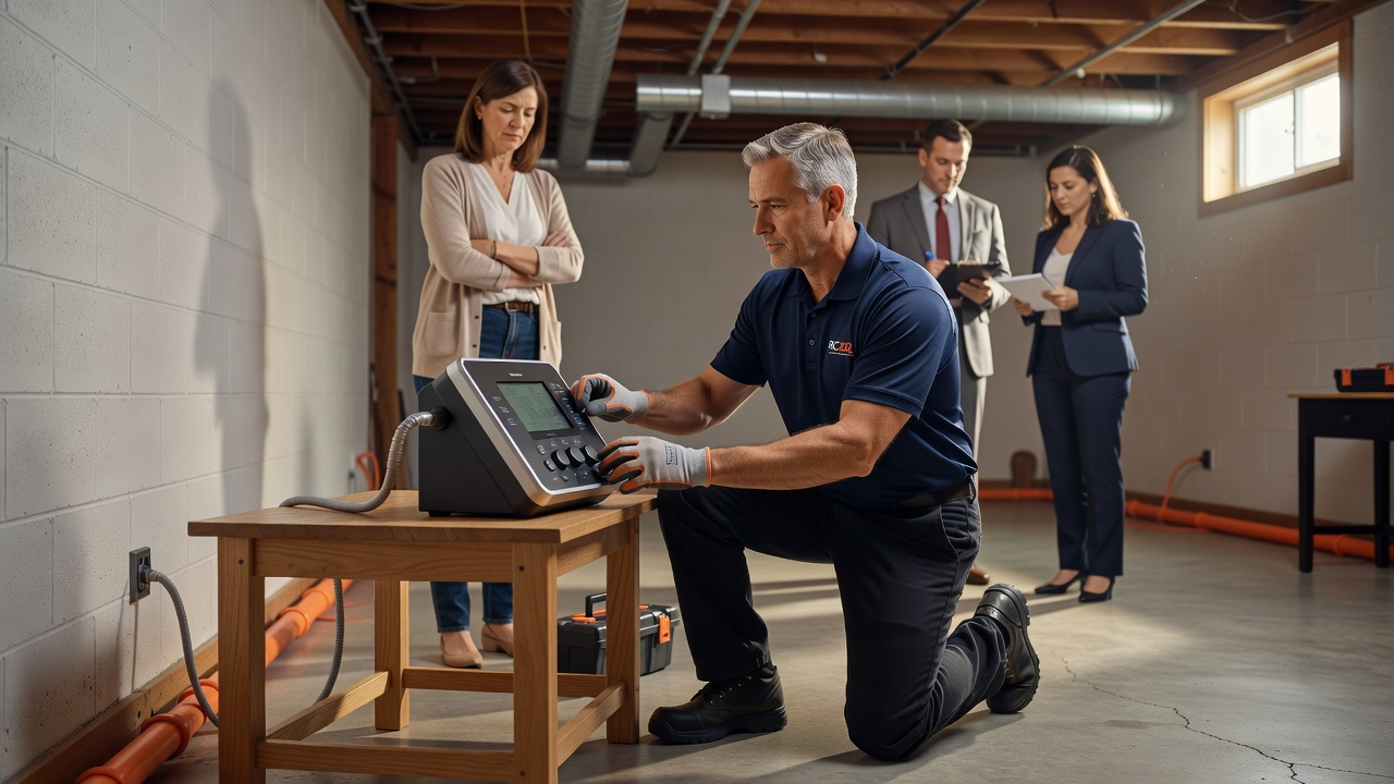 continuous radon monitor device basement testing