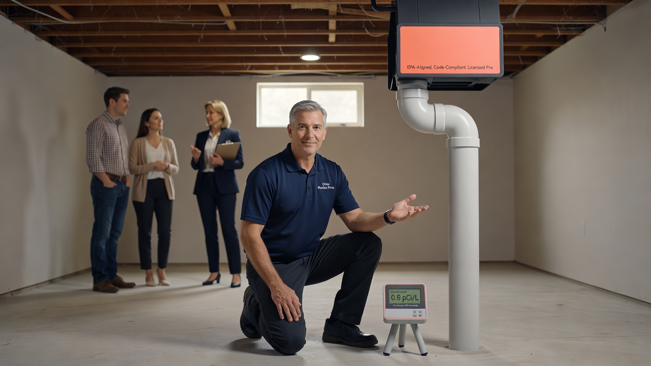 radon testing device home inspection Rio Grande Ohio