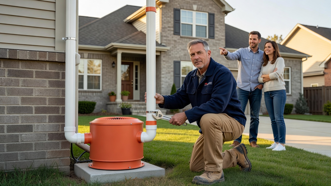 radon mitigation fan exterior pipe ohio home