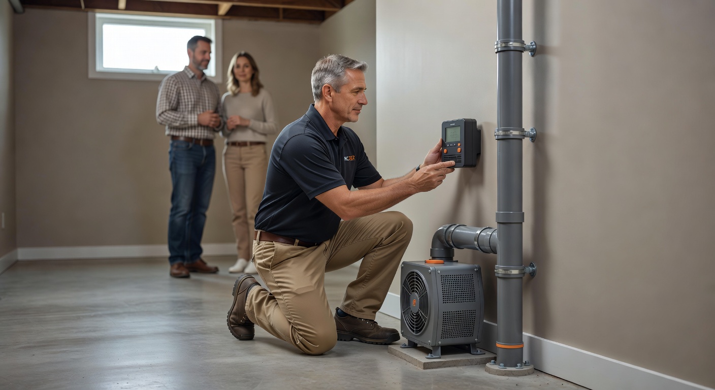 continuous radon monitor device home basement