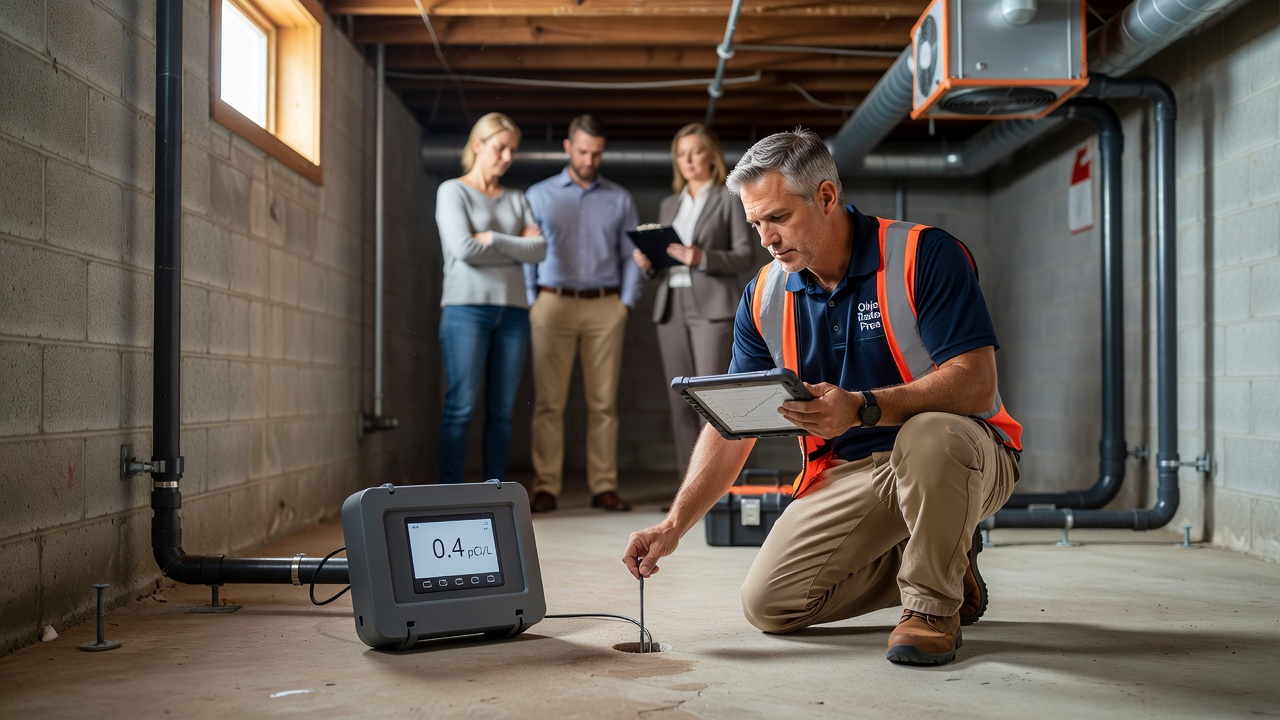 continuous radon monitor device basement testing