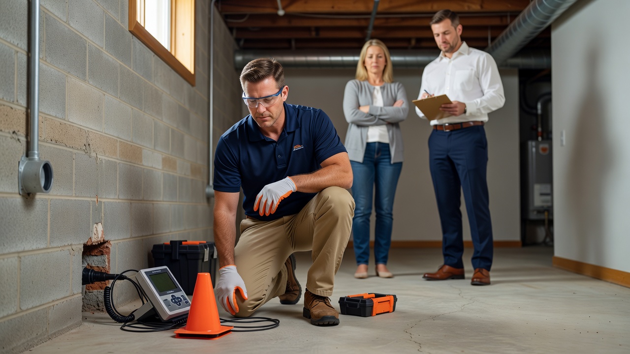 radon technician testing equipment Ohio residential