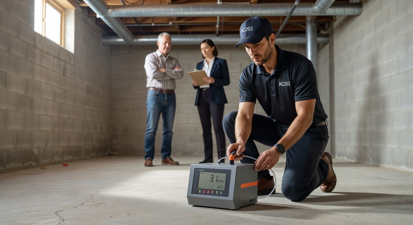 continuous radon monitor device basement testing