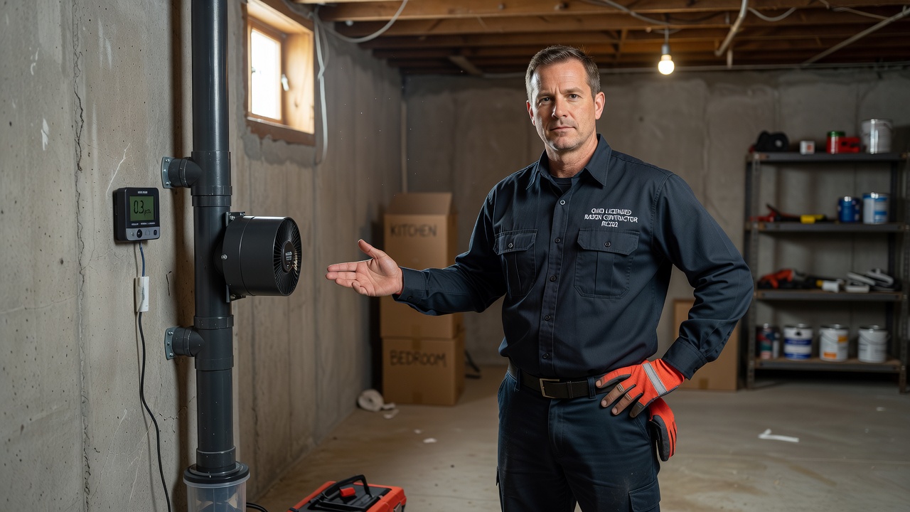 radon mitigation professional Ohio licensed contractor