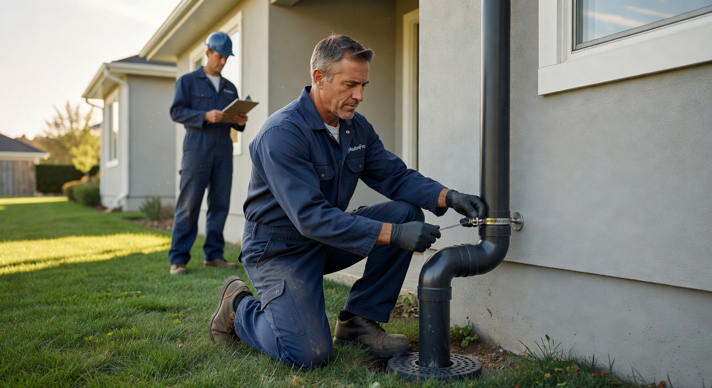 radon mitigation pipe exterior home installation professional