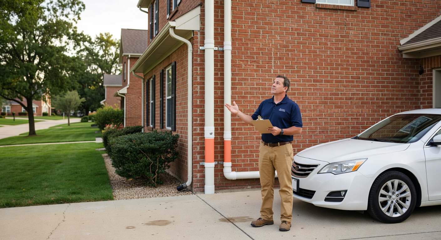 radon mitigation fan pipe system exterior Ohio house