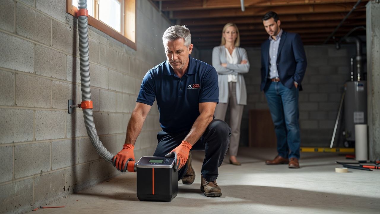 continuous radon monitor professional installation