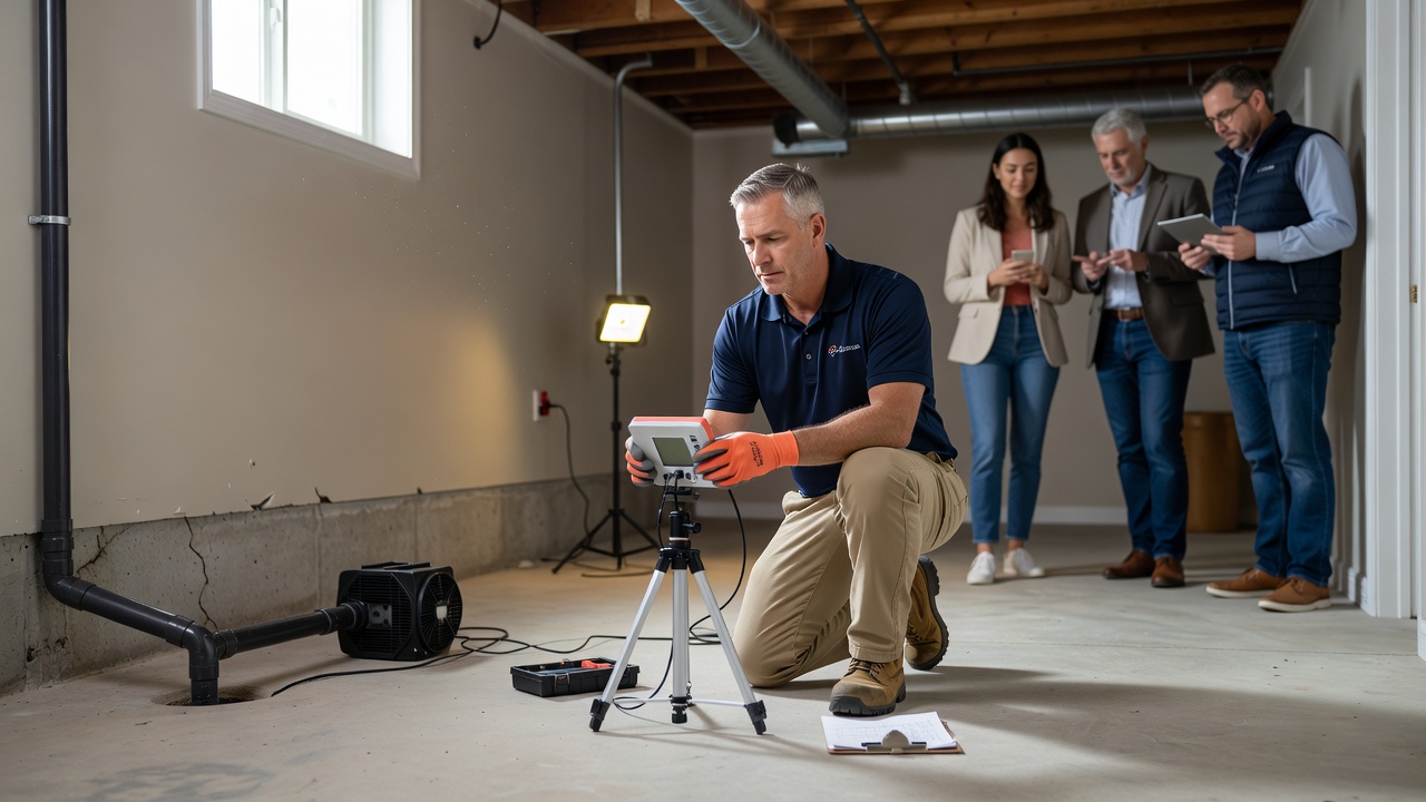 radon mitigation technician testing equipment professional