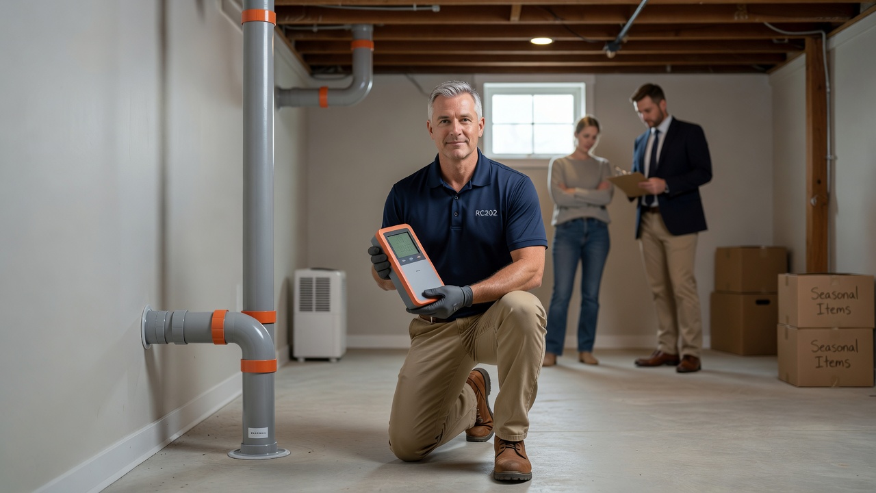 radon test continuous monitor basement Ohio