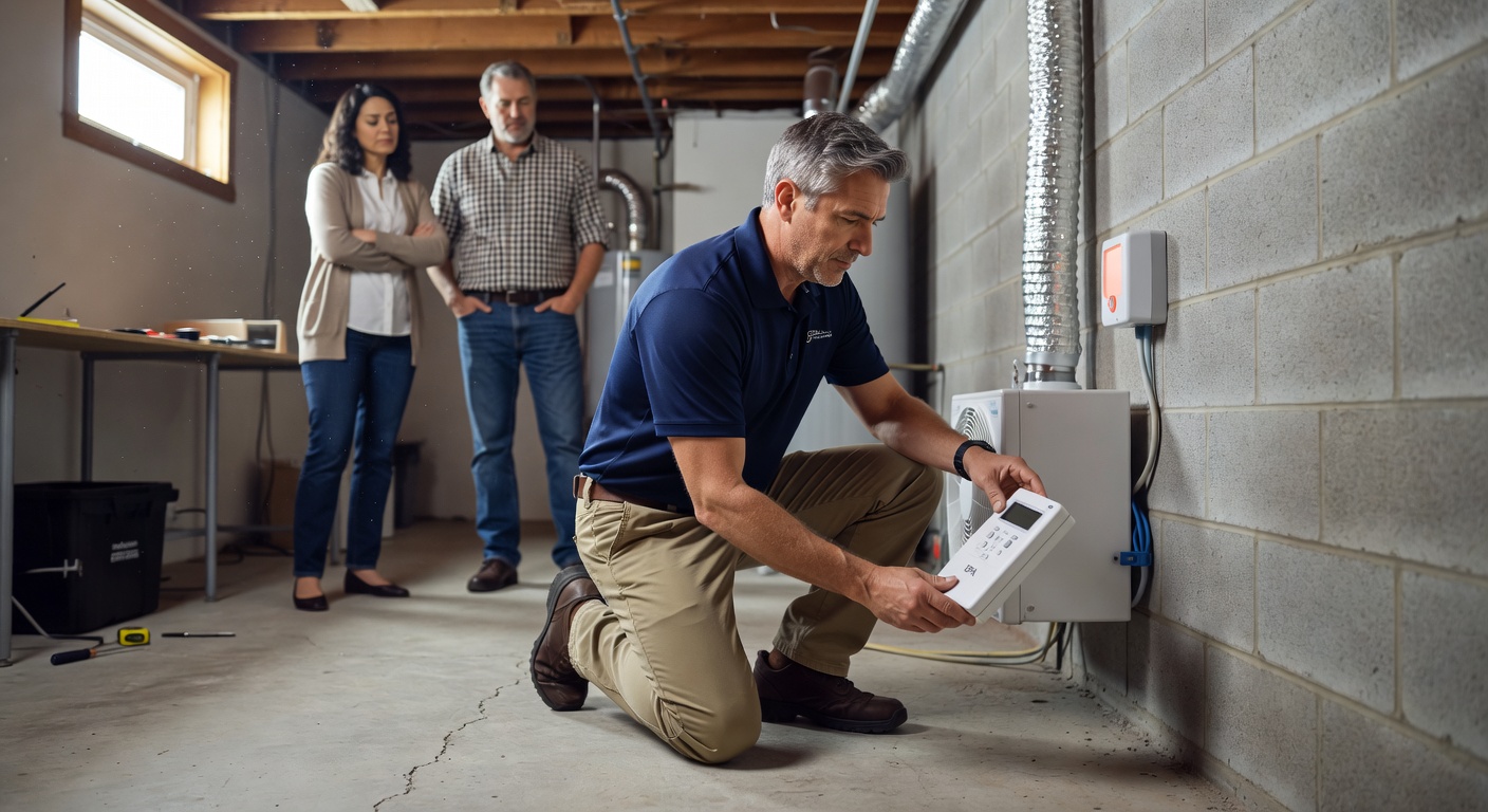 radon test kit professional inspector Ohio home