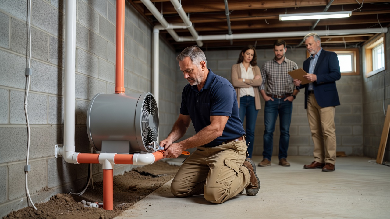 radon mitigation system installation Ohio home