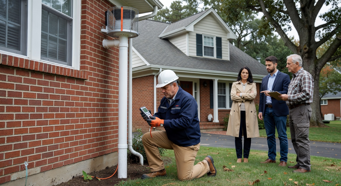radon mitigation fan exterior pipe ohio home