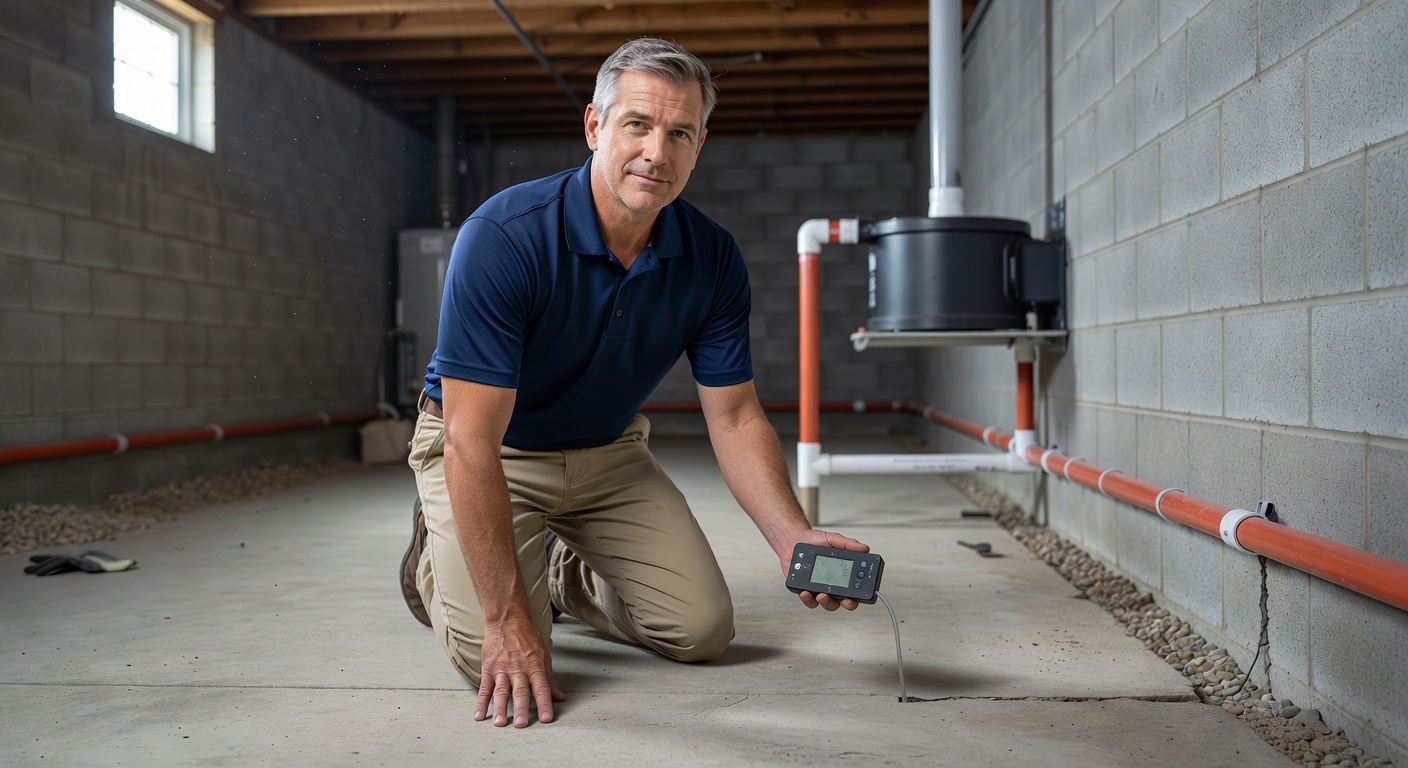 continuous radon monitor device basement testing