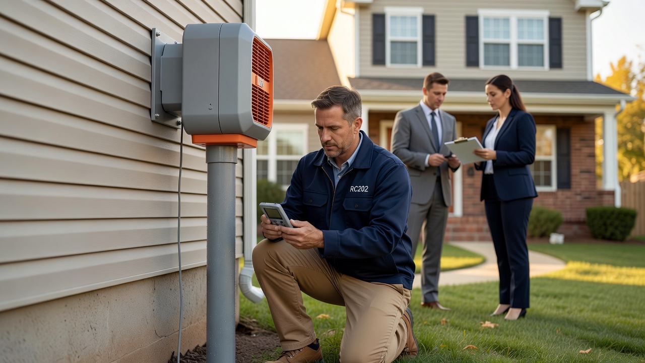 radon mitigation fan exterior pipe ohio home