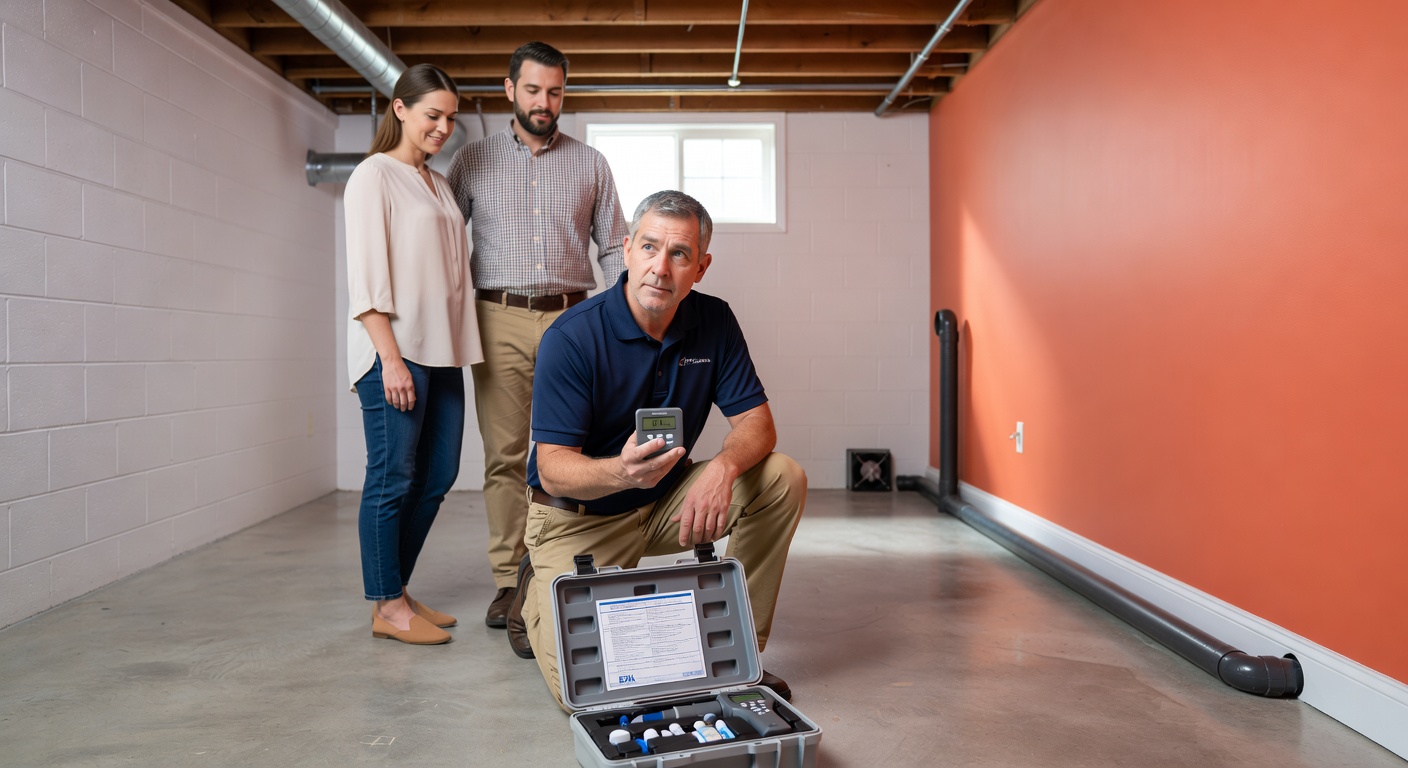 radon test kit basement inspection Ohio