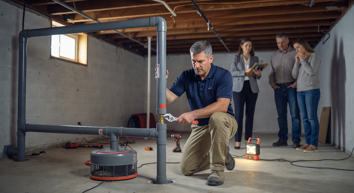 radon mitigation system installation Ohio professional