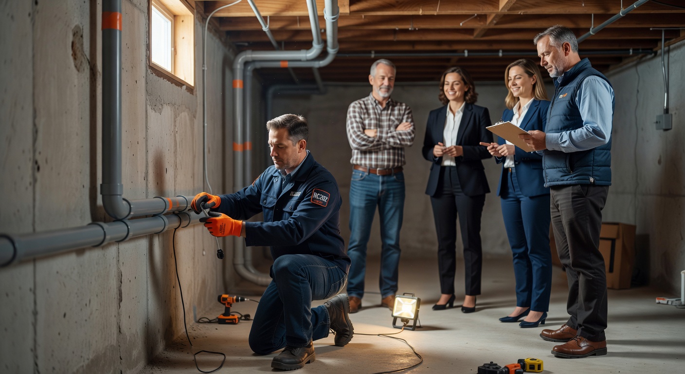 radon mitigation system installation Ohio basement