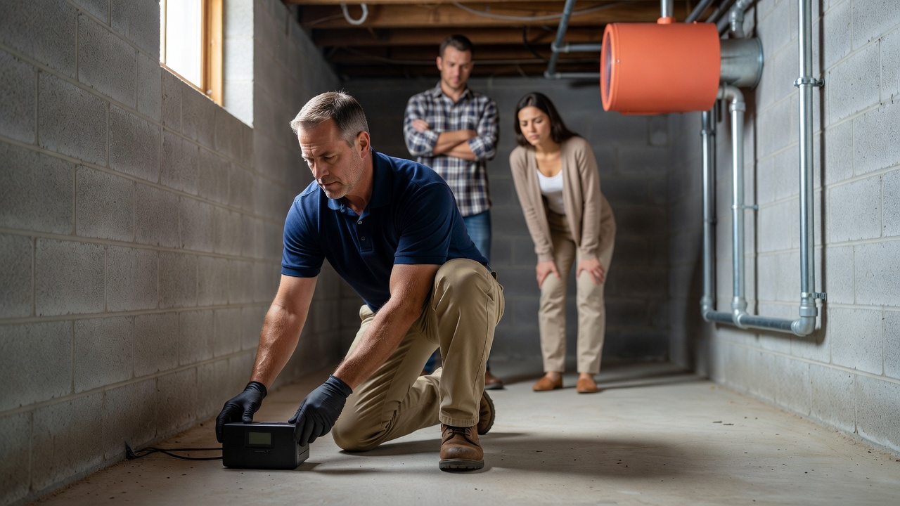 continuous radon monitor device basement testing