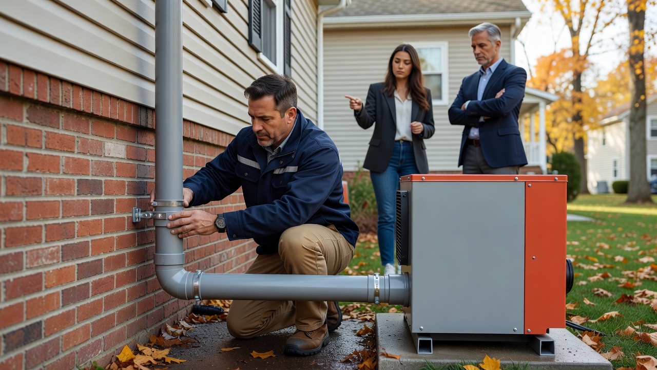radon mitigation fan PVC pipe exterior installation Ohio