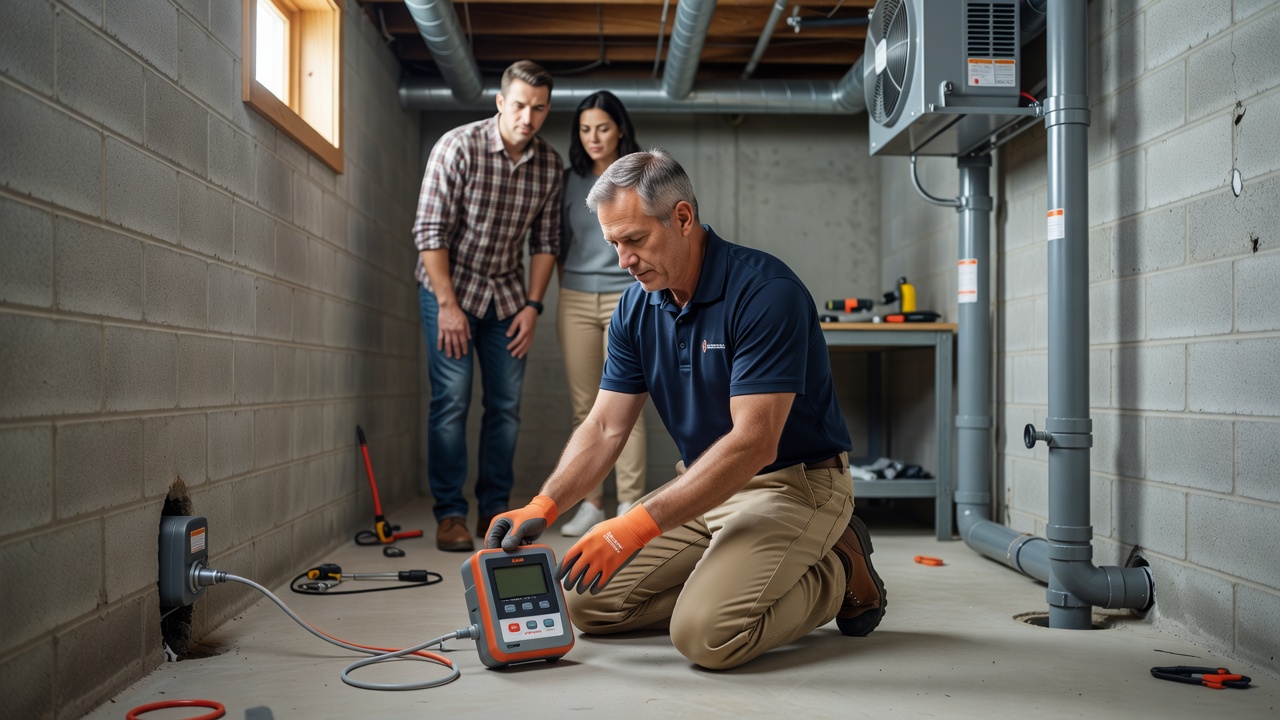 radon test kit basement Ohio home inspection