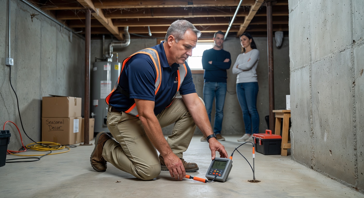 radon testing technician Ohio home inspection