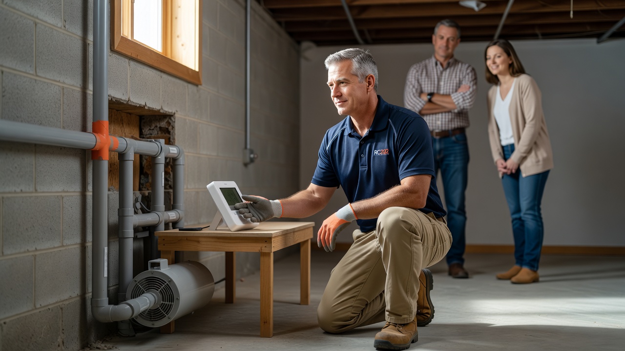 radon test continuous monitor Ohio home inspection