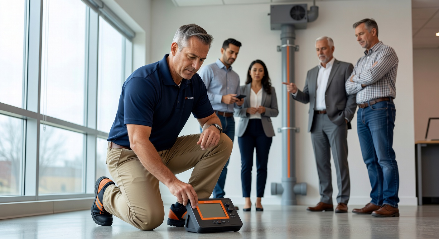 commercial building radon testing continuous monitor